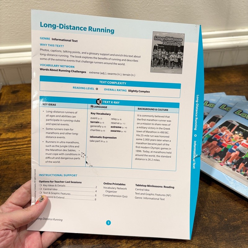 Rigby PM Leveled Reader Long Distance Running 6 Books w/ Instructional Guide gallery