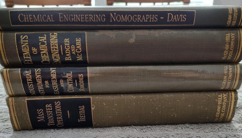 Chemical Engineering Series Lot Of 4 McGraw Hill 1930s-1950s HC Vintage