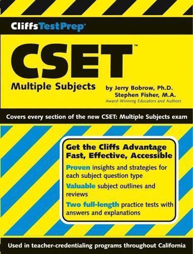 CliffsTestPrep CSET : Multiple Subjects by Jerry Bobrow and Stephen Fisher