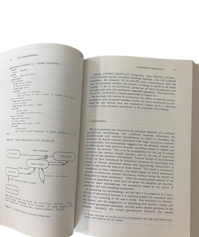 On Conceptual Modeling Hard Cover Brodie Mylopoulous Joachim Schmidt 2nd Print gallery
