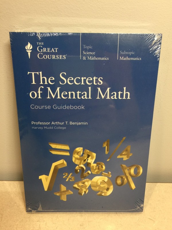 Secrets of Mental Math by Arthur T. Benjamin 2 DVD + Guidebook New Sealed