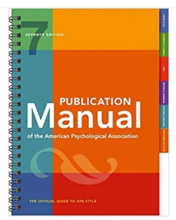 Publication Manual of the American Psychological Association 7 Ed. (Spiral)