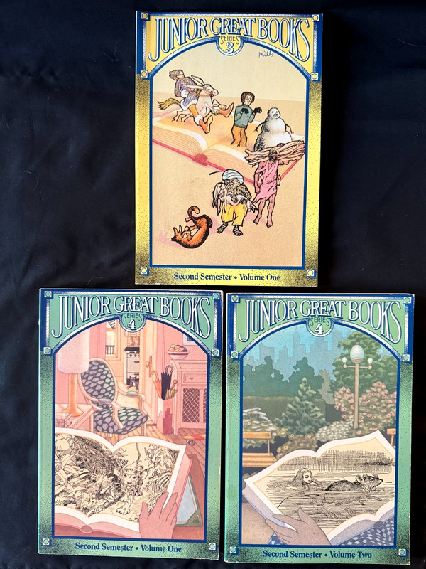 1987 Vintage LOT Junior Great Books Series 3 Volume 1, Series 4 Volume 1 & 2