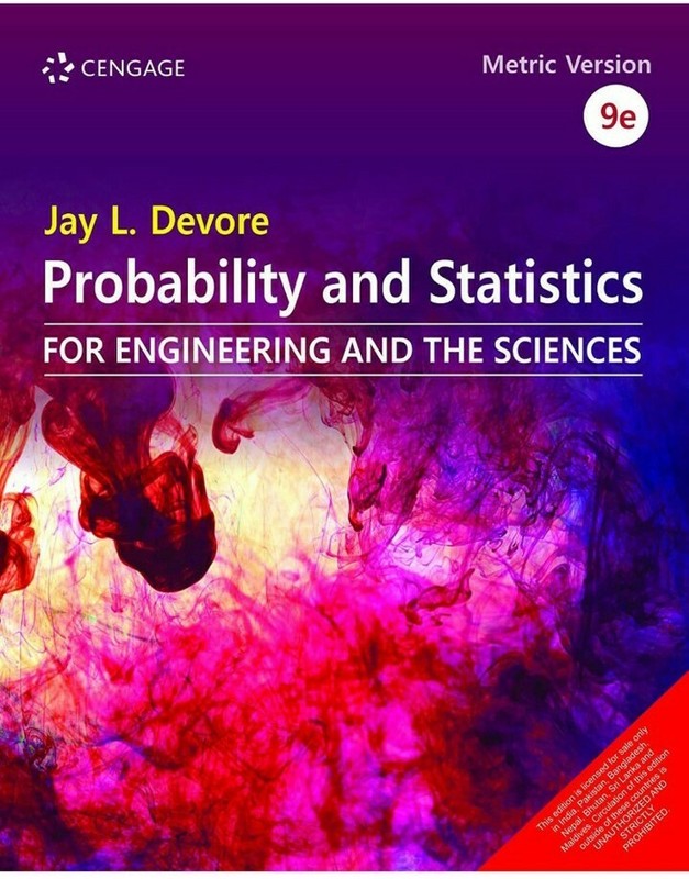 Probability and Statistics by Jay L. Devore 9e INTERNATIONAL EDITION