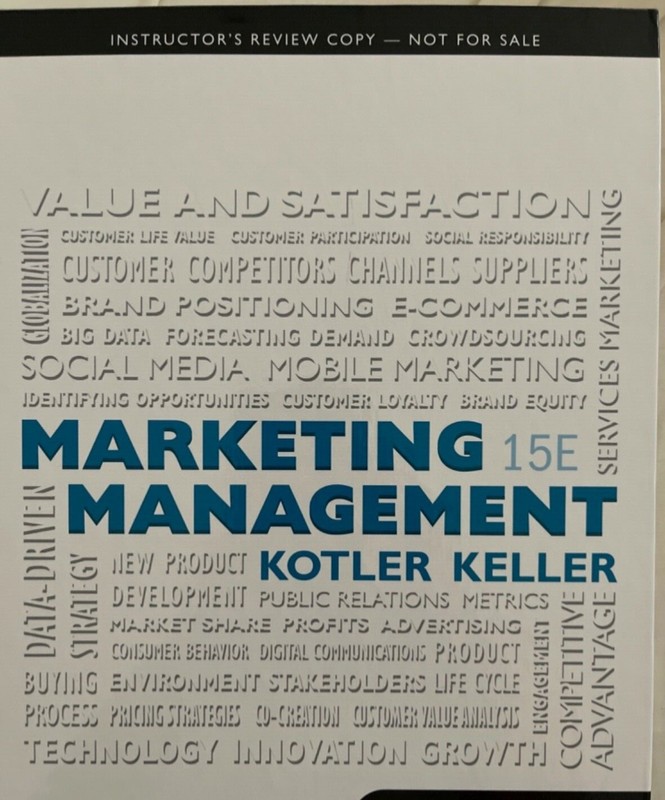 Marketing Management by Kevin Lane Keller and Philip Kotler 2014 Hardcover New