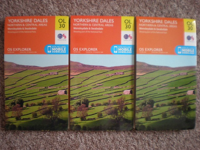 £4.95 EACH, OL 30 YORKSHIRE DALES NORTHERN EXPLORER ORDNANCE SURVEY MAPS LOT OS