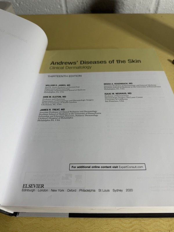 Andrews’ Diseases Of The Skin Clinical Dermatology HB Book Elsevier 13 Edition gallery