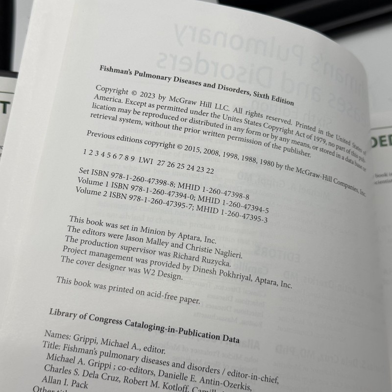 Fishman's Pulmonary Diseases and Disorders Sixth Edition Volume Two McGraw Hill gallery