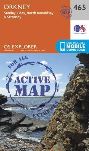 Orkney – Sanday, Eday, North Ronaldsay and Stronsay (Map) OS Explorer Active Map