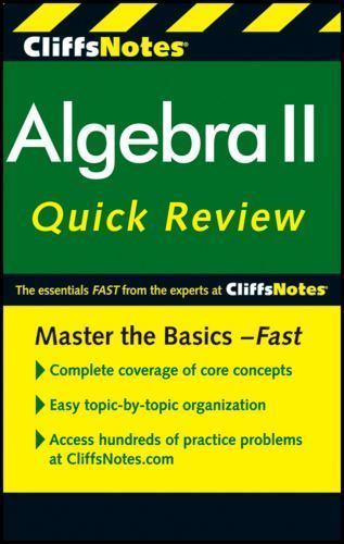 CliffsNotes Algebra II Quick Review, 2nd - 0470876344, David A Herzog, paperback