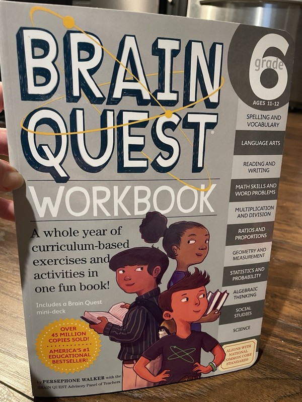 NEW Brain Quest Educational Homeschool Workbook learn 6th Grade school
