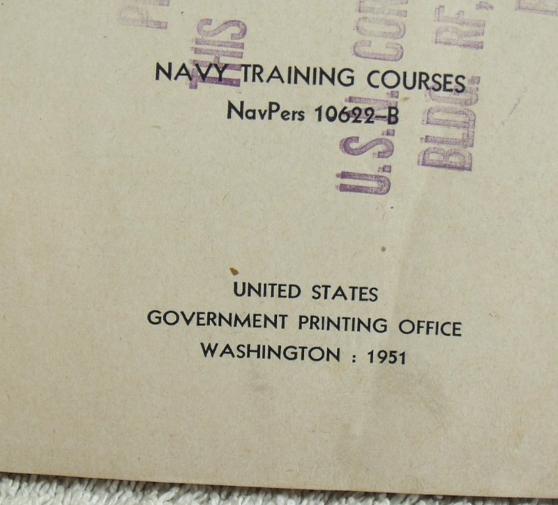 1951 Basic US Navy Training Courses - Navpers 10623-AB gallery