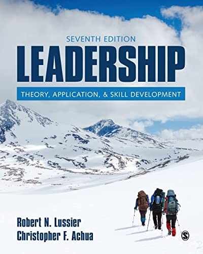 Leadership: Theory, – Paperback, by Lussier Robert N.; – Acceptable n