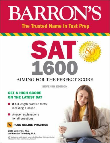 SAT 1600 with Online Test: Aiming for the Perfect Sco- paperback, 1438012233, MA