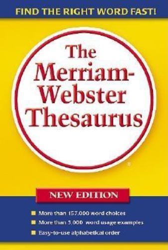 The Merriam-Webster Thesaurus, Trade Pap- 0877796378, Merriam-Webster, paperback
