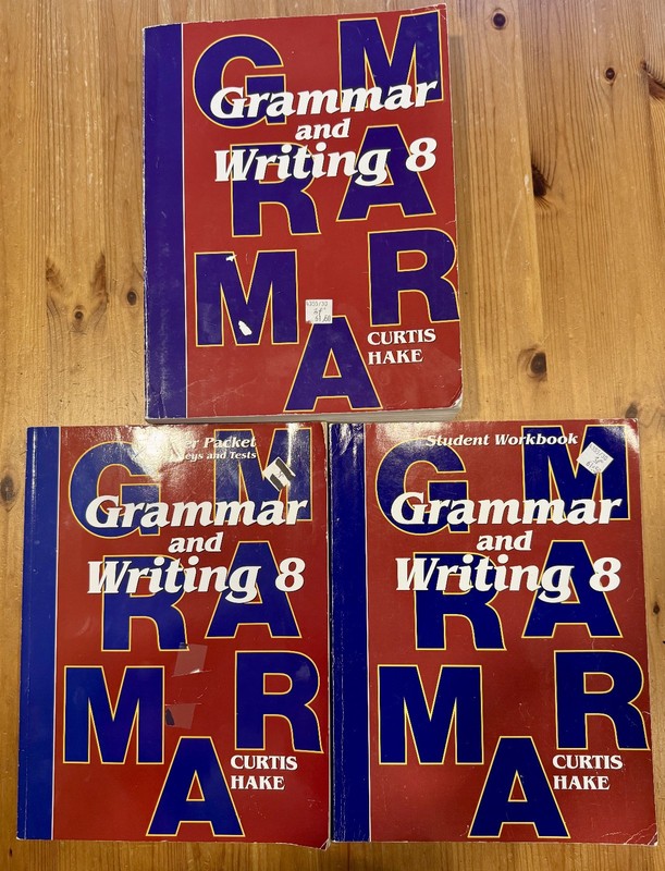 Grammar and Writing 8 by Mary Hake and Christie Curtis Set of 3