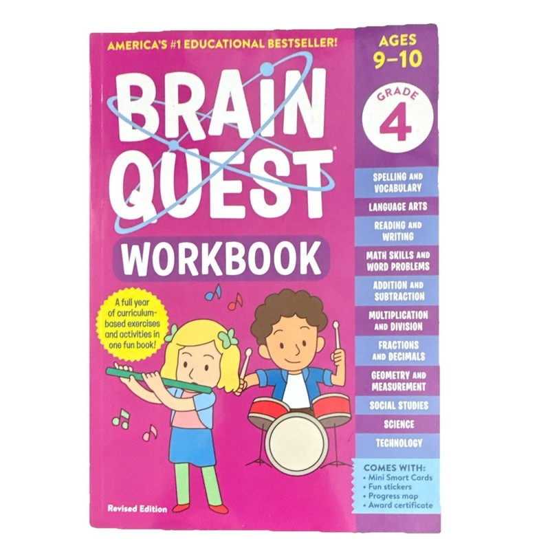 Brain Quest Workbook Grade 4 Ages 9-10 Revised Illustrated Paperback 2015