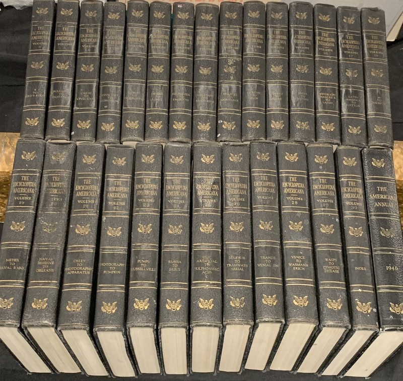The Encyclopedia Americana 30 Volume replacement Books 1944 Edition