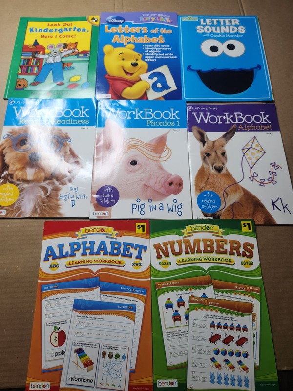 Children Learning Workbooks Get Ready For Kindergarten Lot Of 8 New Workbooks