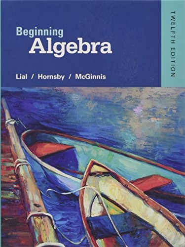 BEGINNING ALGEBRA By Margaret Lial & John Hornsby – Hardcover **Excellent**