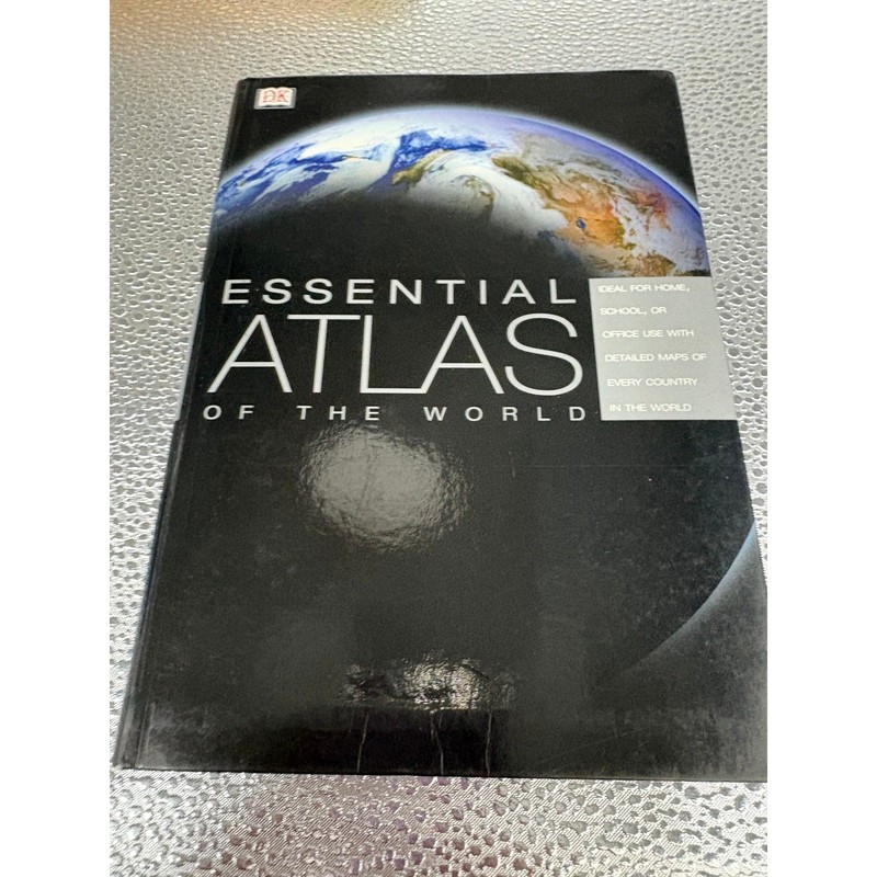 DK Essential Atlas of the World Reference Book Paperback Maps Geography Index