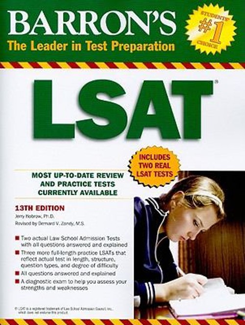 Barron’s LSAT : Law School Admission Test Paperback Jerry Bobrow