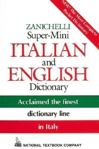 Zanichelli Super-Mini Italian and English Dictionary – Paperback – GOOD