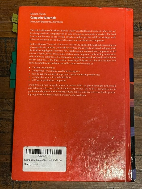 Composite Materials Third Edition Krishan K Chawla Textbook 978-0-387-74365-3 gallery