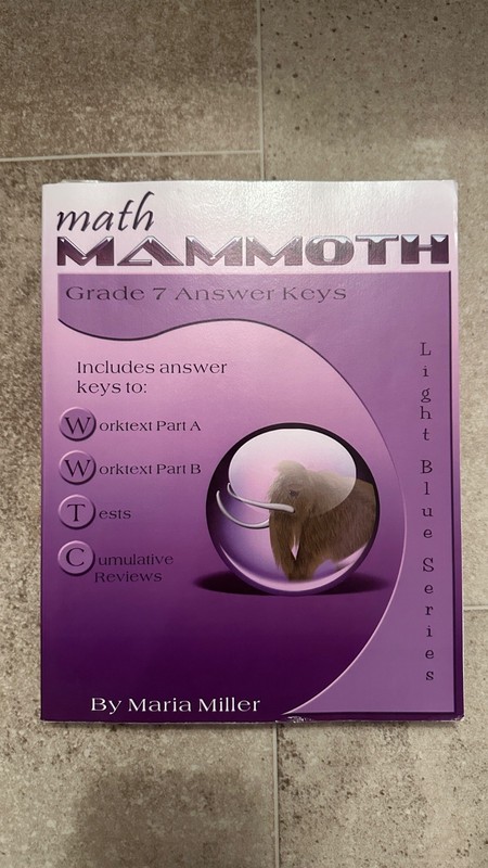 Math Mammoth Grade 7 Answer Keys~Light Blue Series~by Maria Miller 9/2020~K1 06