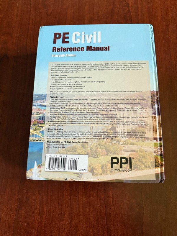 PE Civil Reference Manual 16th Edition Michael R Lindeburg PPI Exam Prep gallery