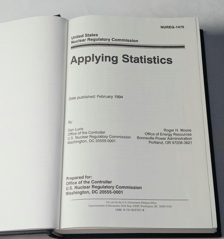 Vintage Applying Statistics Dan Lurie Roger H. Moore Hardcover 1994 Signed Black gallery