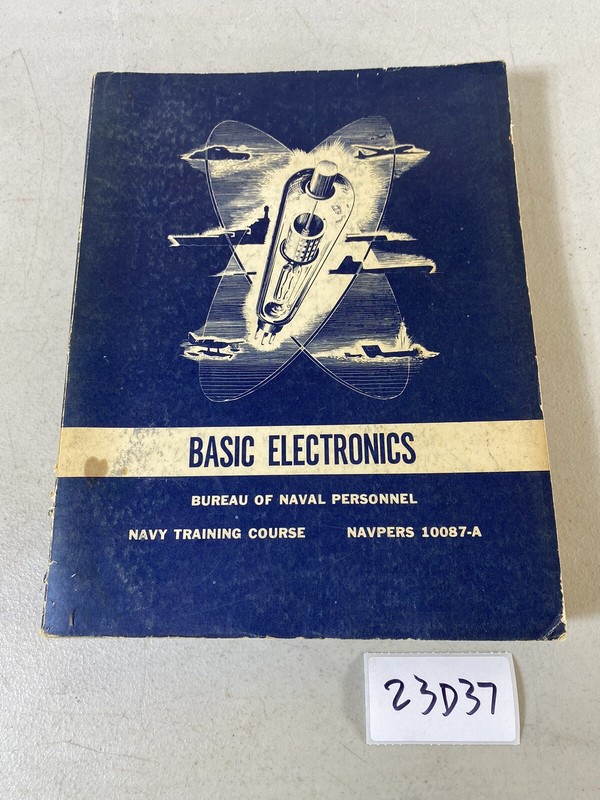 Basic Electronics Bureau Of Naval Personnel USN navy Training Course 23D37