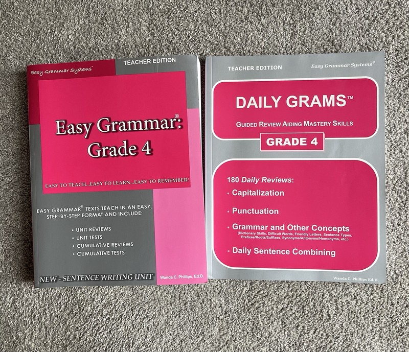 Easy Grammar Grade 4 Teacher Edition Daily Grams Wanda Phillips Bundle