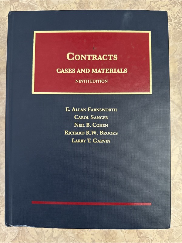 Contracts Cases And Materials, 9th Edition, Farnsworth et al, Hardback