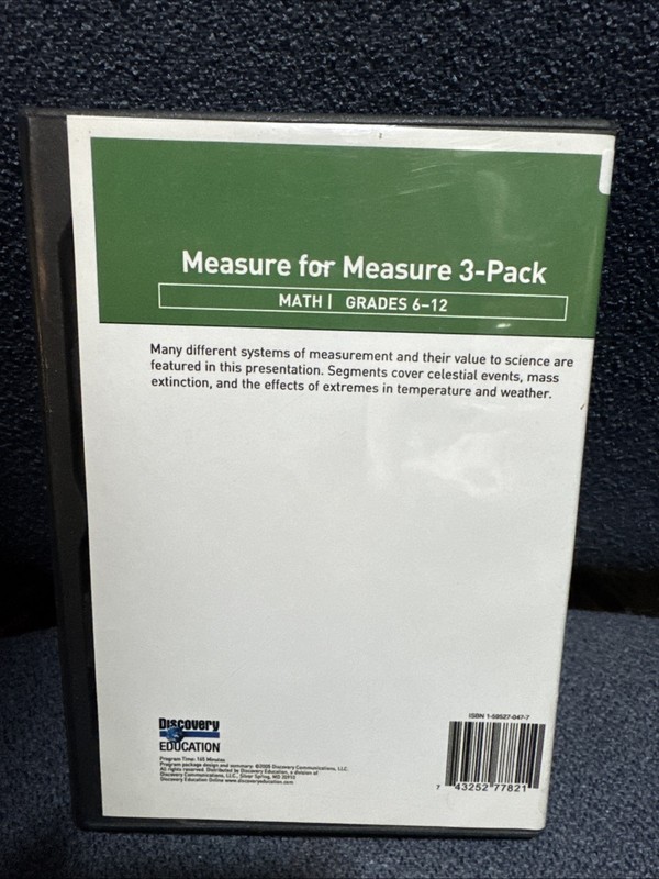 Discovery Education Math Grades 6-12 Measure For Measure 3-Pack DVD Set gallery