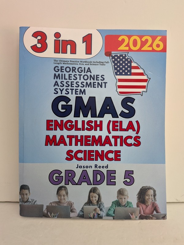 3 In 1 GMAS English Math Science Grade 5 Workbook 2026 Georgia Assessment System