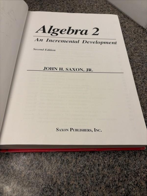 Saxon Algebra 2, An Incremental Development, 2nd Ed. by Saxon Jr. 2003,Hardback gallery