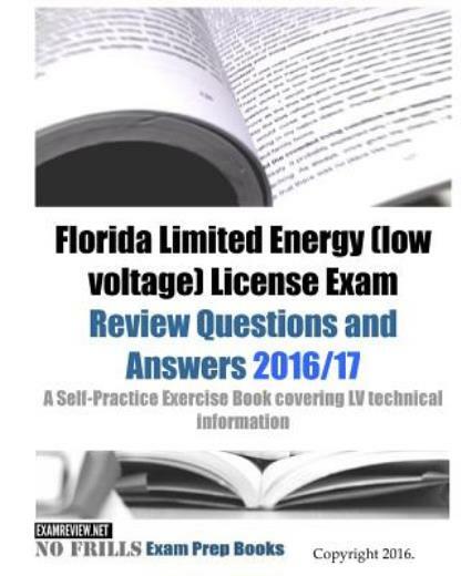 Florida Limited Energy (Low Voltage) License Exam Review Questions And Answ…