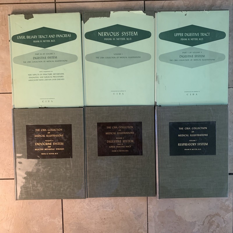 The CIBA Collection of Medical Illustrations 6 Book Set Frank H Netter MD