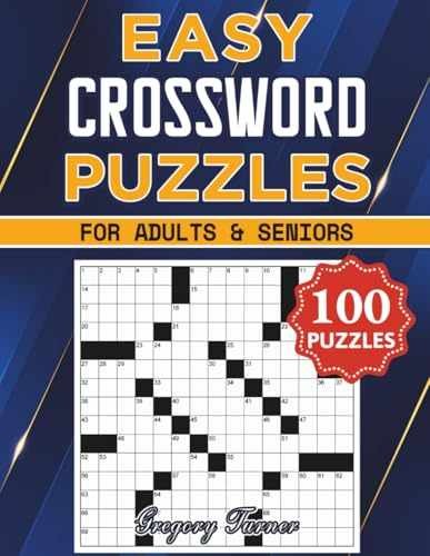 Easy Crossword Puzzle Book For Adults – Paperback, by Turner Gregory – Very Good