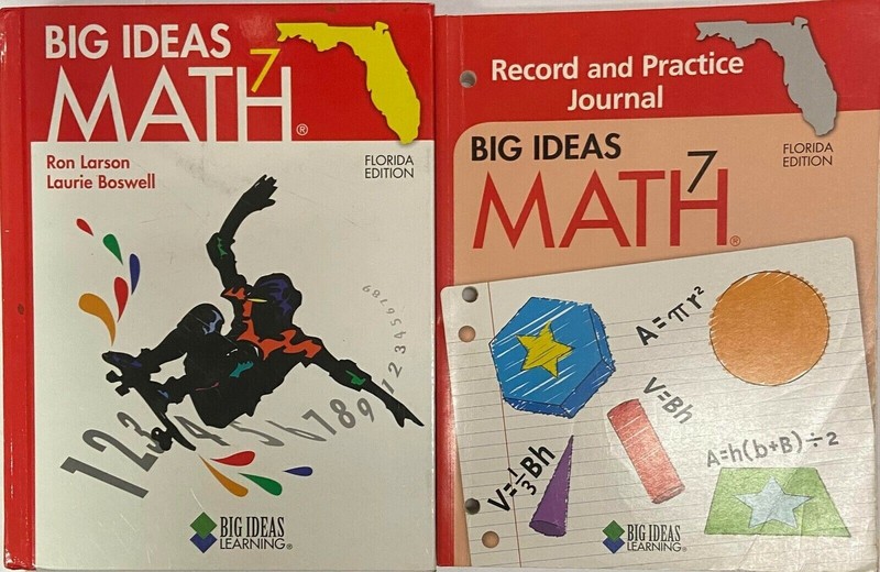 Grade 7 Math Text Workbook Bundle 7th Curriculum Homeschool Big Ideas