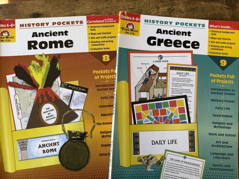Evan-Moor History Pockets Ancient Rome and Ancient Greece Workbook (Grades 4-6)