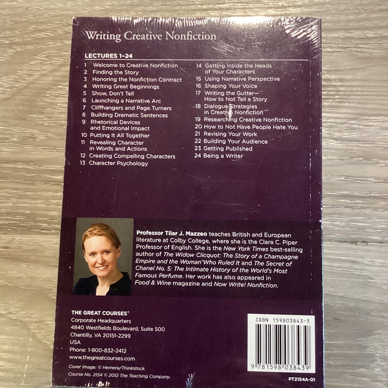 Writing Creative Nonfiction Tilar J. Mazzeo Transcript Book Great Courses gallery