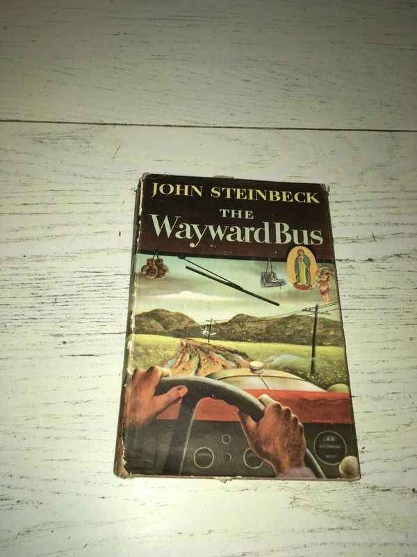 John Steinbeck The Wayward Bus HC Book 1947 Viking Press Haddon Craftsmen 1st Ed