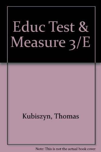 Educational Testing and Measurement, 3rd Edition – Hardcover – ACCEPTABLE