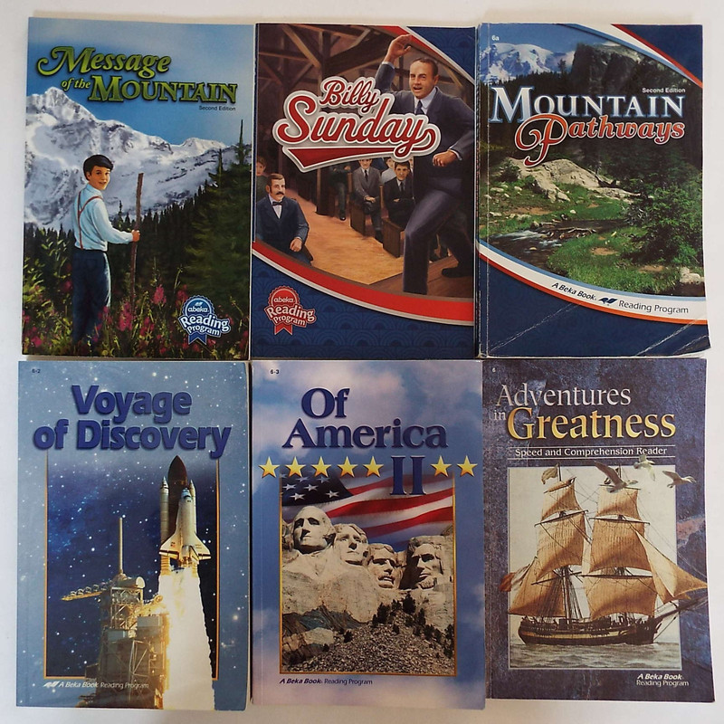 Lot 6 Abeka 6th Grade Readers Books Speed Comprehension Of America II (SET B)
