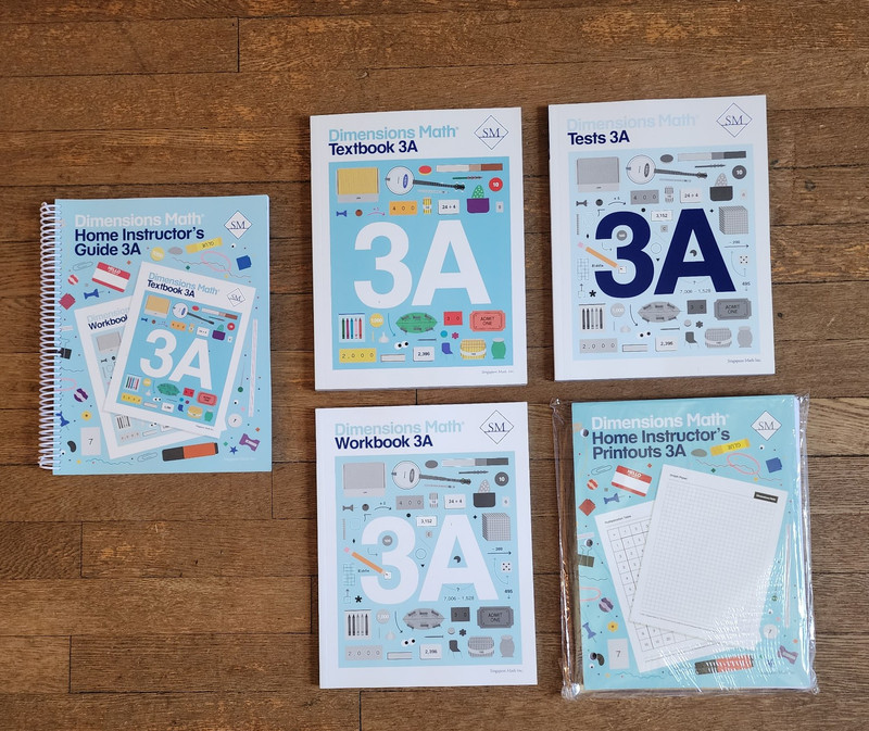 DIMENSIONS MATH 3A WITH TEACHERS GUIDE, TEXTBOOK, WORKBOOK, TESTS, PRINTOUTS