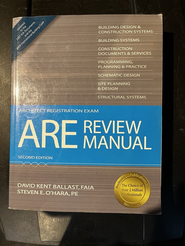 ARE Review Manual, 2nd Ed – Paperback By Ballast, David Kent- VERY GOOD