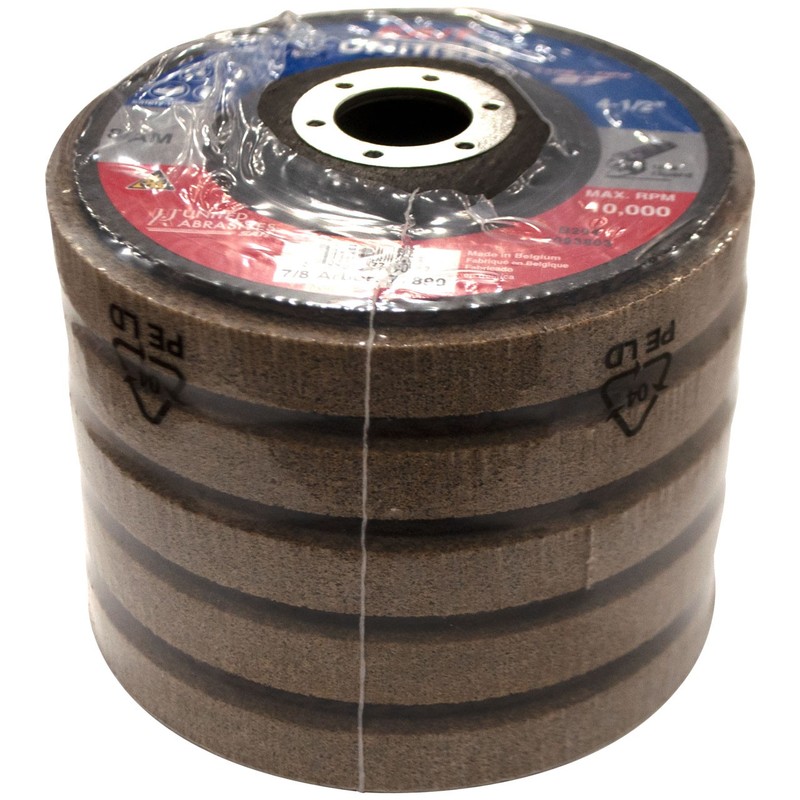 United Abrasives 77890 4-1/2×7/8 Unitized Wheels Type 27 Aluminum Oxide 5 pack