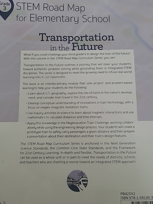 Transportation in the Future, Grade 3: STEM Road Map for Elementary School (... gallery